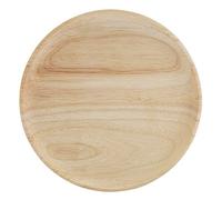 TOPINCN Elegante Bandeja De Madera Redonda Para Té Con Placa De Goma Para Pizza, Aperitivos, Sushi, Postres, Frutas, Servir Platos Creativos Para El Hogar Y El Restaurante, 12.5 * 12.5Cm