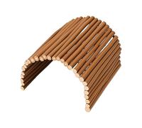 TOPINCN Escalera de Madera para Puente de Reptiles, Túnel Flexible, Cueva Oculta, Escondite de Reptiles, Cangrejo Ermitaño, Puente Flexible, Decoración de Hábitat, Cabaña Oculta p