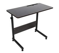 TOPINCN Escritorio Variable para Computadora Portátil con Ruedas, Mesita de Noche sobre Cama, Mesa de Estudio de Cama Extraíble para Trabajar en una Computadora Portátil y Comer Junto a (Color Nuez)