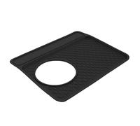 TOPINCN Estación de Apisonamiento Impermeable Alfombrilla Antideslizante para café Almohadilla de Apisonamiento de Silicona Resistente Al Calor para 870 880 con Diseño Antideslizante (BLACK)