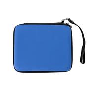 TOPINCN Estuche de Viaje para 2DS con 8 Soportes para Tarjetas de Juego, Bolsa Protectora Rígida para Reproductor de Juegos, Accesorios de Consola Portátil, PU/EVA (Blue)