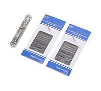 TOPINCN Estuche para Agujas de Coser Retro, Porta Agujas de Metal Vintage con de Ojales Grandes para Manualidades, Bordado, Punto de Cruz