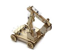 TOPINCN Excavadora Hidráulica de Madera, Juguete Educativo Desmontable de Bricolaje con Hidráulico para Niños, Coleccionistas y Entusiastas