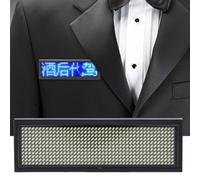 TOPINCN Exhibición de Insignia de Nombre LED Chino para Restaurantes y Cafés de Alta Gama Todos los Idiomas Nacionales (WHITE)