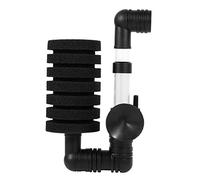 TOPINCN Filtro de Bomba de Aire Bioquímico de Peces de Doble Efecto Profundo para Dioses Coloridos y Pescado de Agua Dulce Pequeños, Filtro Negro de Cabeza Individual (2830)