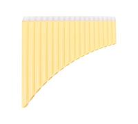 TOPINCN Flauta de Pan con Llave en C Duradera para Principiantes, Construcción de ABS, Viene con Bolsa Acolchada, Ideal para Niños y Personal Docente, 18 Tubos (YELLOW)