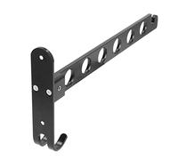 TOPINCN Folding Clothes Hanger Folding Hanger Rack Closet Organizer Laundry Drying Rack Black Wall Mounted 6 Holes 101° Clothe Cleaning Hanger Wall Wall Hanging Rack Foldable for Wall