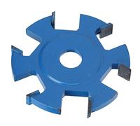 TOPINCN Fresa de Madera Eficiente Disco de Tallado de 6 Dientes para Herramienta de Ranurado de Amoladora Angular, Adecuado para Tallas de Madera y Bandejas de té, Acero Al Carbono de 3,8 Pulgadas de