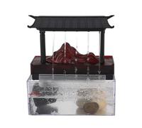 TOPINCN Fuente de Agua de Mesa, Decoración de Fuente Interior de Plástico con Flujo Recurrente LED USB con Diseño de Guijarros, para Decoración de Escritorio de Oficina y Sala de Estar