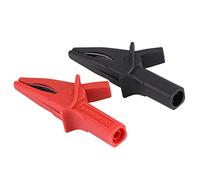 TOPINCN -Gator -Gator Clips para Osciloscopio, Grandes Clips Negros Rojos con un Límite de Apertura de la Mandíbula de 30 Mm, Totalmente Aislado con una Toma de 4 Mm, Ideal para Probar Autobletes