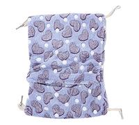 TOPINCN Hamac Hamaca de sobre de Estilo para Erizos de Ratón, Jaula de Cama Colgante con Ganchos, Material de Vellón de Coral (Amor Morado)