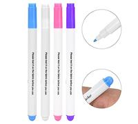 TOPINCN Herramienta de Costura Bolígrafo de Tela que Desaparece, Marcado Fácil para Ropa, Artesanía de Cuero, Bolígrafo Borrable para Sastre Rosa y Morado