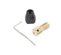 TOPINCN Herramienta Rotativa Kit de Pinza de Portabrocas de 3 Mordazas Rango de Abrazadera de 0,3 a,4 Mm, Portabrocas Autoajustable con Llave Hexagonal de Varilla de Latón para Molinos Eléctricos,