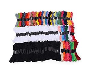 TOPINCN Hilo de Bordar, 8 Metros de Largo, 100 Piezas, Pulseras de la Amistad, Hilo de Punto de Cruz, Suministros para Punto de Cruz para Ropa, Sombreros, Manualidades Infantiles para Bandas de Mano