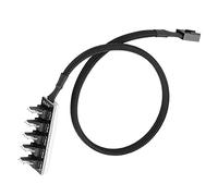 TOPINCN Hub Divisor de Ventilador de CPU Trenzado de 5 Puertos para Entusiastas, Ampliable a 5 Ventiladores para Carcasas de PC, Negro, 1 Hembra a Macho, para Controlar Numerosos Sistemas