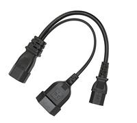 TOPINCN IEC320 C14 a C13 Y Splitter Network Cable Profesional 12.6in 10a para la Fuente de Alimentación de la Computadora Portátil Cobertura PVC