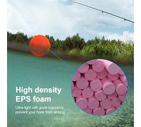 TOPINCN Indicador de Huelga de Pesca + Gran Flotabilidad + Flotadores sobre la Capa de Humus para Entusiastas de la Pesca + 100 Flotadores de de Espuma Roja 4# para Peces Grandes (6#)