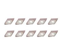 TOPINCN Insertos de Torneado de Alta Dureza DCMT0702 EM YBC205 para Torno CNC, Semiacabado de Acero, 10 Insertos y Llave