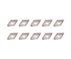 TOPINCN Insertos de Torneado de Alta Dureza DCMT0702 EM YBC205 para Torno CNC, Semiacabado de Acero, 10 Insertos y Llave