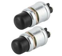 TOPINCN Interruptor de Arranque del Motor de Bocina, Pulsador SPST Duradero de 12V 50A para Barco de Coche, ABS + Aleación de Aluminio, 2 uds.