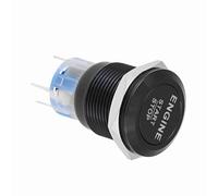 TOPINCN Interruptor de Botón de Parada de Arranque de Motor de Coche, LED Blanco de 12V, Activación de Encendido Resistente Al Agua y Duradera para la Mayoría de los Vehículos (aleación de aluminio