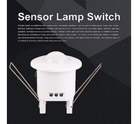 TOPINCN Interruptor de Luz con Sensor de Movimiento Infrarrojo PIR de Techo Ajustable de 360 ° para Instalación Oculta en Interiores para Detección Día/noche de Ahorro de Energía