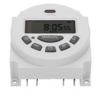 TOPINCN Interruptor de Tiempo Digital CN101A 12 V Interruptor de Control de Temporizador LCD de Alta Precisión para Aparatos Eléctricos Instalación Simple