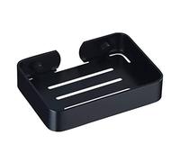 TOPINCN Jabonera De Aluminio Para Pared De Ducha, Barra Sin Taladros, Con Drenaje, Para Baño Y Cocina (Negro)