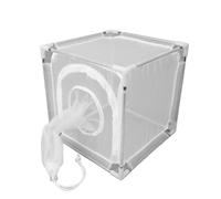 TOPINCN Jaula de Malla para Moscas, Terrario de Nailon con Varillas de Acero Inoxidable, Jaula de Red Transparente Blanca para Observación de Cría de Moscas, Uso en Laboratorio Doméstico