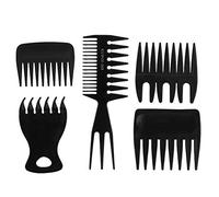 TOPINCN Juego de 5 Peines de Peluquería Portátiles para un Fácil Cuidado y Peinado para Hombres, Construcción de ABS Resistente e Inodoro