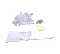 TOPINCN Juego de 50 Fundas de Rosas Individuales, Incluye 50 Tubos de Agua Florales, 50 Pines, 1 Rollo de Cinta, Plástico Transparente Impermeable para Ventana, con Pines Acrílicos de