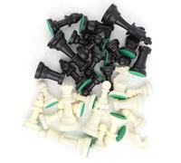 TOPINCN Juego de Ajedrez de Plástico, Mano de Obra Fina Ecológica, Juego Completo de Ajedrez para de Internacional, Blanco y Negro para una Experiencia de Lujo (#2)