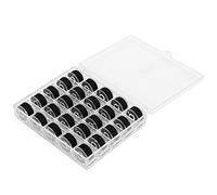 TOPINCN Juego de Bobinas Negras con Hilos para Coser, Accesorios Duraderos para Máquinas Domésticas, 25 uds.