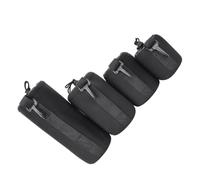 TOPINCN Juego de Bolsas de Almacenamiento de Lentes Elásticas de Neopreno Accesorios para Cámaras DSLR con Absorción de Impactos para Entusiastas de la Fotografía Al Aire Libre Negro 4 Piezas para