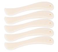 TOPINCN Juego de Carpetas Artesanales de Cuero, Herramientas de Costura de Corte de Bordes de Plástico Duradero para Hacer Tarjetas y Encuadernación - 5 Piezas (plastico 2)