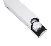 TOPINCN Juego de Dados de Póquer de Aleación de Aluminio de Lujo para Juegos de Mesa con Caja de Almacenamiento para Diversión Familiar, de Dados DND de 5 Piezas para Póquer, (Rectángulo)