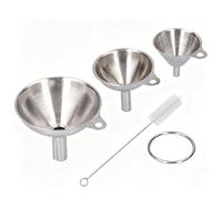TOPINCN Juego de Embudos de Cocina de Acero Inoxidable, Embudos Pequeños,