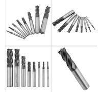 TOPINCN Juego de Fresas de Extremo de Carburo de 4 Flautas, Juego de Herramientas de Fresado de Acero de Tungsteno de Larga Duración para Proyectos de Estampado de Acero, de Fresas de Extremo de