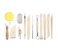 TOPINCN Juego de Herramientas de Arcilla de Cerámica, Duradero, Suave, Cómodo, 13 Piezas, Regalo para Principiantes, Suministros de Arte de Cerámica para Escultura de, Uso en el Hogar y la Escuela