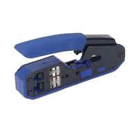 TOPINCN Juego de Herramientas de Engarzado RJ45 Pelacables Compacto y Eficiente para Redes Cat5 Cat5e Cat6 100 Piezas
