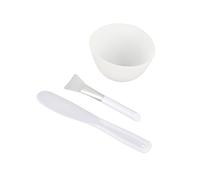 TOPINCN Juego de Herramientas Faciales de Silicona para Mezclar Cepillo ABS Fácil de Llevar 3 Piezas para Cremas Hidratantes Lociones Corporales