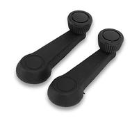 TOPINCN Juego de Manijas para Elevalunas, 2 Piezas, Manivela de Fácil Instalación para T2 T25 Van 1969-1991, Hecha de ABS Negro