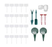 TOPINCN Juego de Mini Esparcidor de Semillas de 6 Piezas, Sembradora Manual de Semillas con Plantador de Plántulas y Ensanchador para Pequeñas, Zanahoria, Lechuga, Hierba,