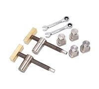 TOPINCN Juego de Soportes de Banco para Carpintería de Mesa, Acero (19mm) | Juego con rizador de escritorio para carpintería, abrazaderas de banco de acero inoxidable y latón, Clips de mesa de