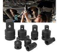 TOPINCN Juego Reductor de Adaptador de Enchufe de 8 Piezas para Llaves de Impacto Acero Al Cromo Vanadio Duradero Negro Rotación de 360°