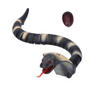 TOPINCN Juguete de Serpiente de Control Remoto, Serpiente de Simulación Eléctrica Realista con Lengua Retráctil y Que Se Mueve, para Regalos de Juguete de Truco de ((Rayas - Cuadro de Color pequeño))