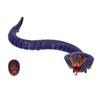 TOPINCN Juguete de Serpiente de Control Remoto, Serpiente de Simulación Eléctrica Realista con Lengua Retráctil y Que Se Mueve, para Regalos de Juguete de Truco de ((Azul - Cuadro de Color pequeño))