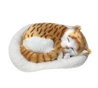 TOPINCN Juguete Interactivo Realista para Mascotas, Gato Durmiendo Realista, Muñeco de Peluche Que Respira, Juguete de Peluche para Niños, Adorno para el Hogar (#2)