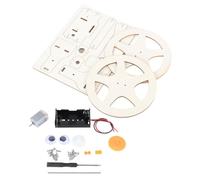 TOPINCN Juguete Robótico de Motor, Coche de Equilibrio de Bricolaje, Juguete de Ingeniería de Madera con Motor Eléctrico, Kits de Artesanía de Arte de Construcción de Madera, Experimento (Tipo 1)