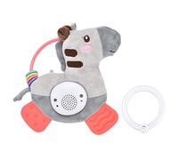 TOPINCN Juguete y Mordedor para Bebés Juguete de Caballo para la Dentición del bebé Mordedor Calmante Muñeco de Peluche con 12 Canciones Sonidos Luces para 0-3 Años Cuna Cochecito (GRAY)